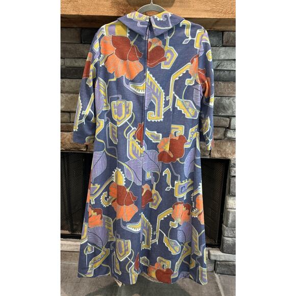 Vtg A Grace Taylor Original MOD Collared Maxi Dress Size L / XL *B7 - Picture 5 of 5
